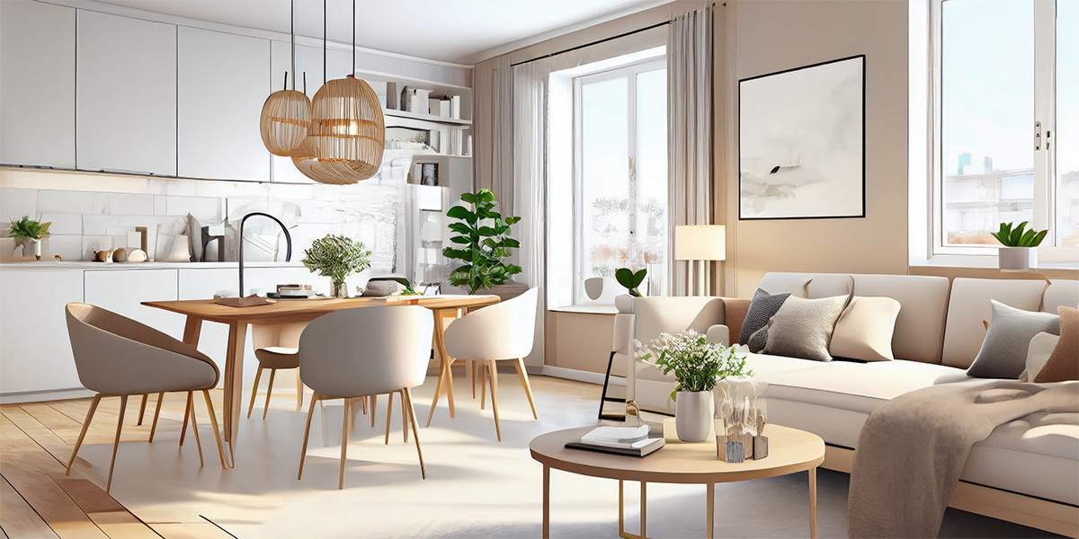 Intérieur d'une maison moderne.